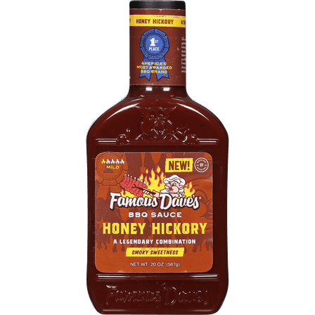 Famous Dave's Honey Hickory BBQ Sauce, 20 oz Bottle