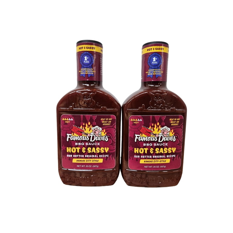Famous Dave's Hot and Sassy BBQ Sauce, 2 Pack - Walmart.com