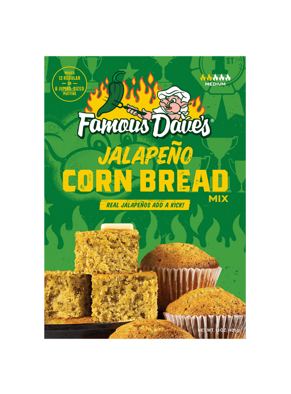 Famous Dave's Jalapeno Cornbread Mix, 15 oz
