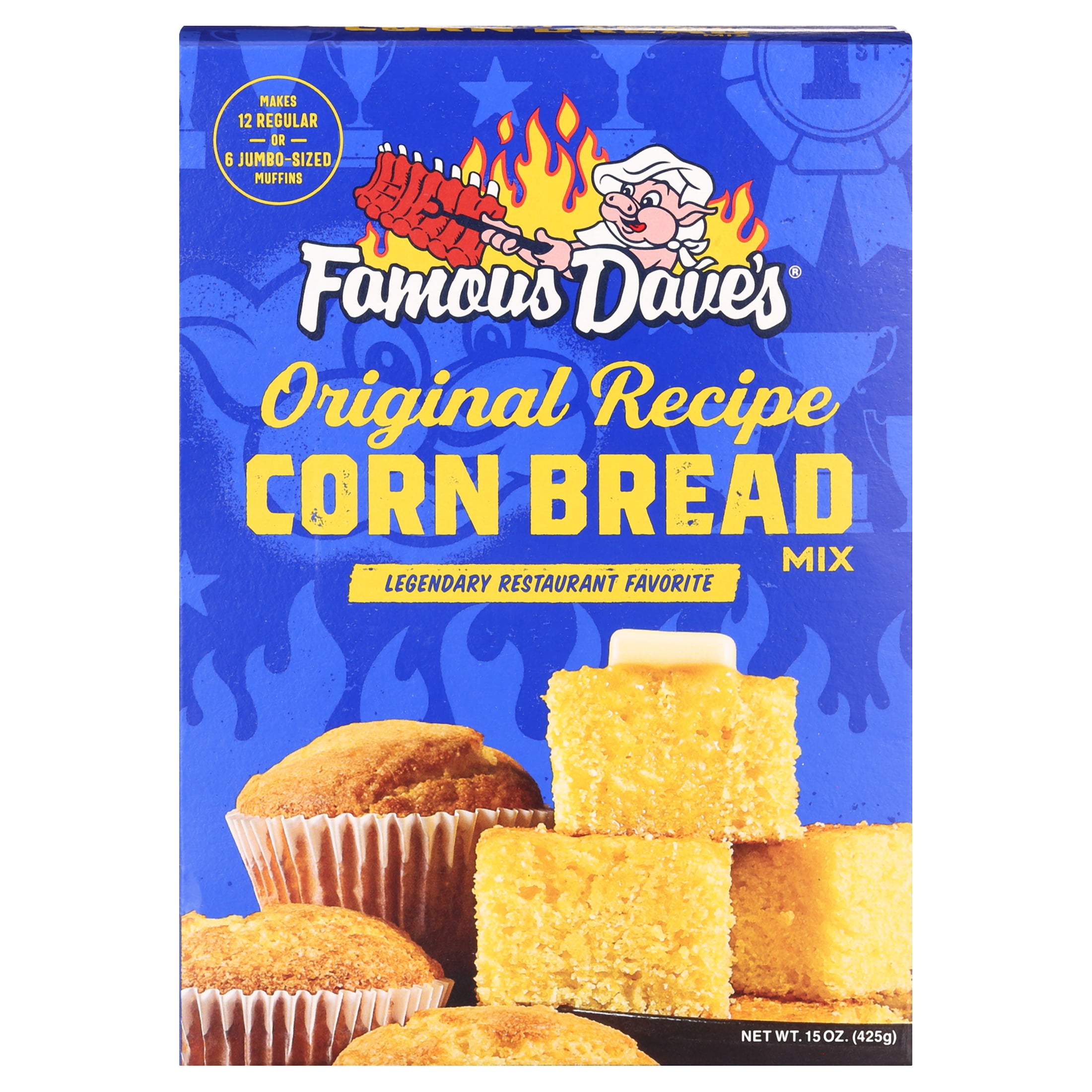 Famous Dave's Original Cornbread Muffin Mix, 15 oz Box