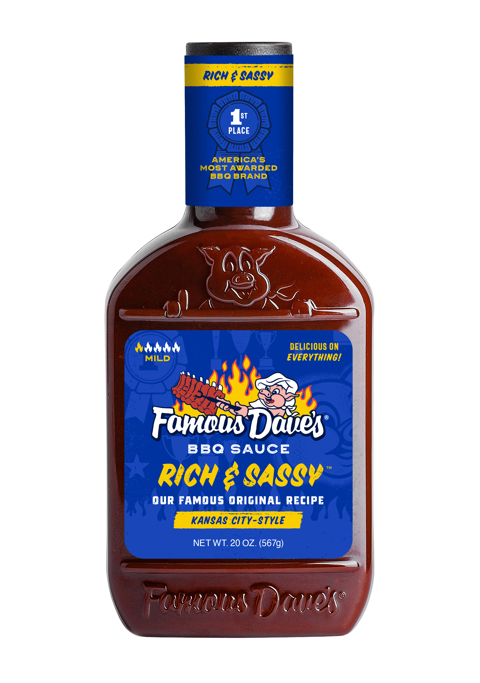 Famous Dave's Rich & Sassy BBQ Sauce, 20 oz 