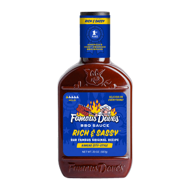 Famous Dave's Rich & Sassy BBQ Sauce, 20 oz