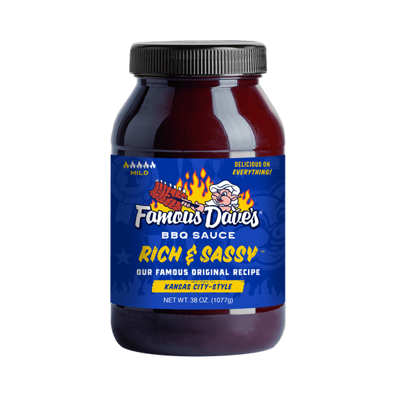 Famous Dave's Rich & Sassy BBQ Sauce, 38 oz