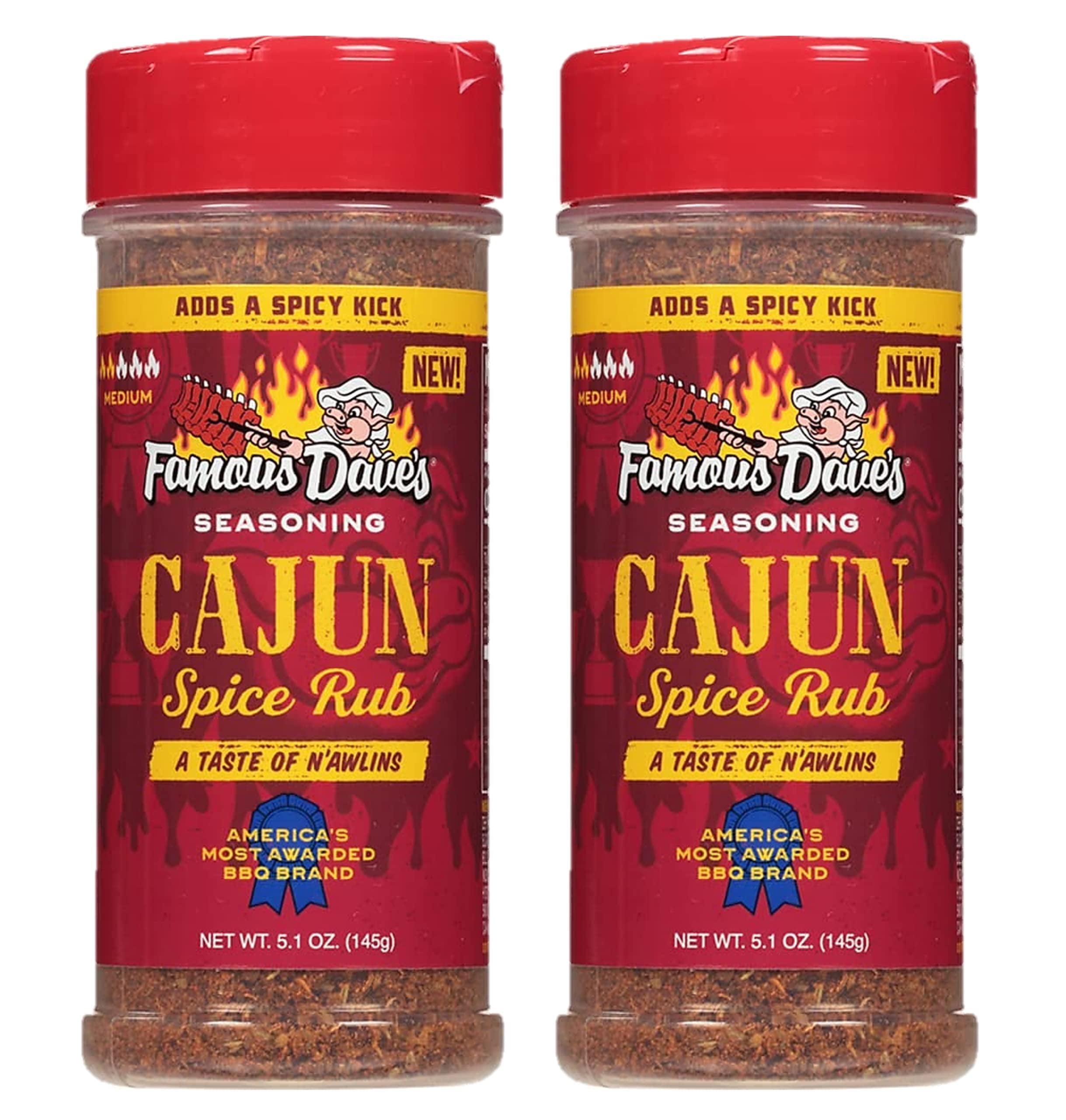 Famous Dave's Seasoning, 5 NG01 Ounce Pack of 2, Cajun Spice Rub