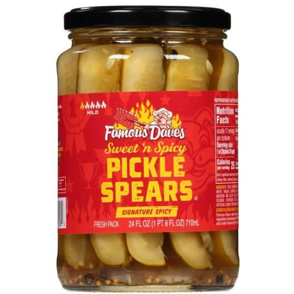 Famous Dave's Signature Sweet & Spicy Pickle Spears (Pack of 5)