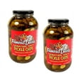 Famous Dave's Spicy Pickle Chips Kosher 2 Large Glass Jars 64oz/4lb