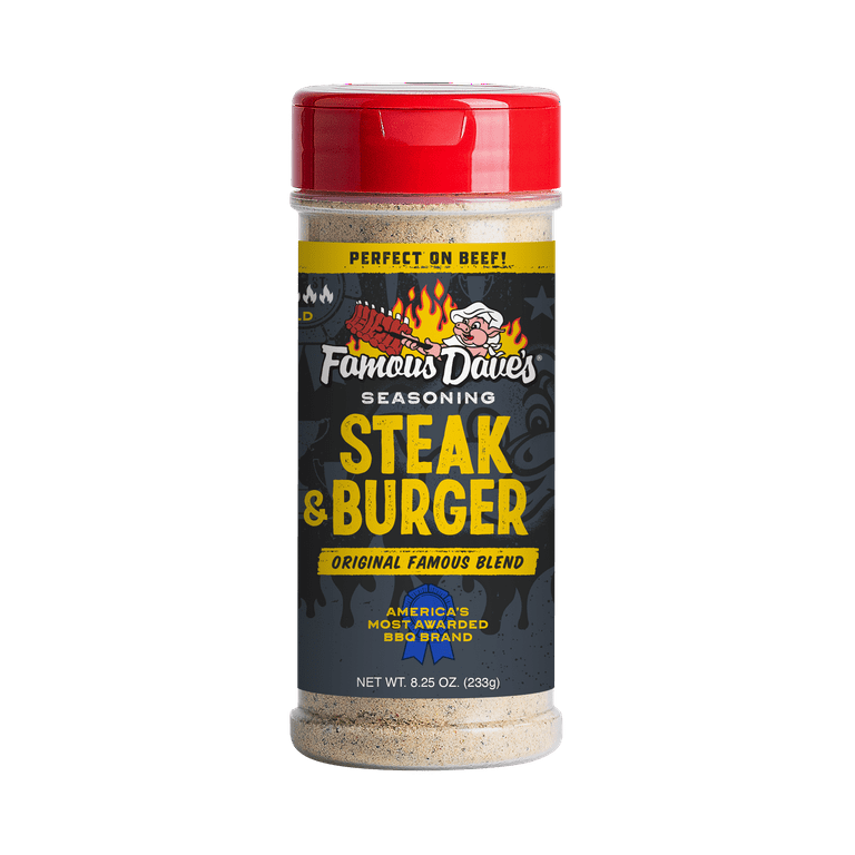 Famous Dave's Steak & Burger Seasoning Mild - 8.25 oz btl