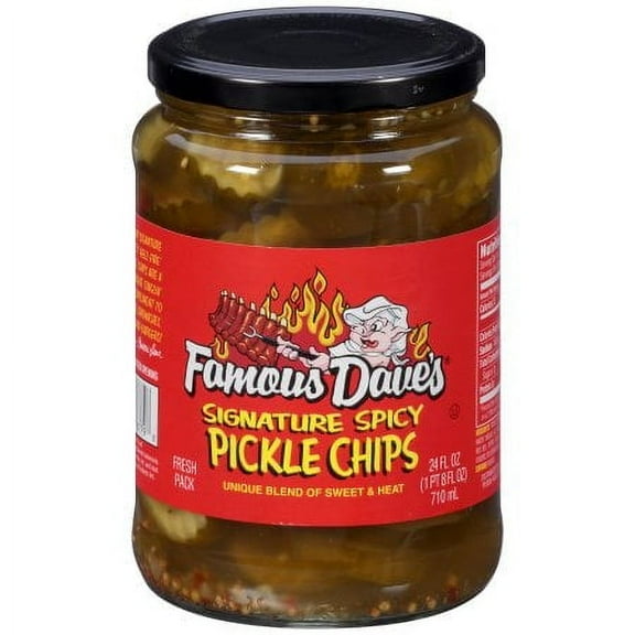 Famous Dave's Sweet 'N Spicy Pickle Chips 24 oz (Pack of 3)