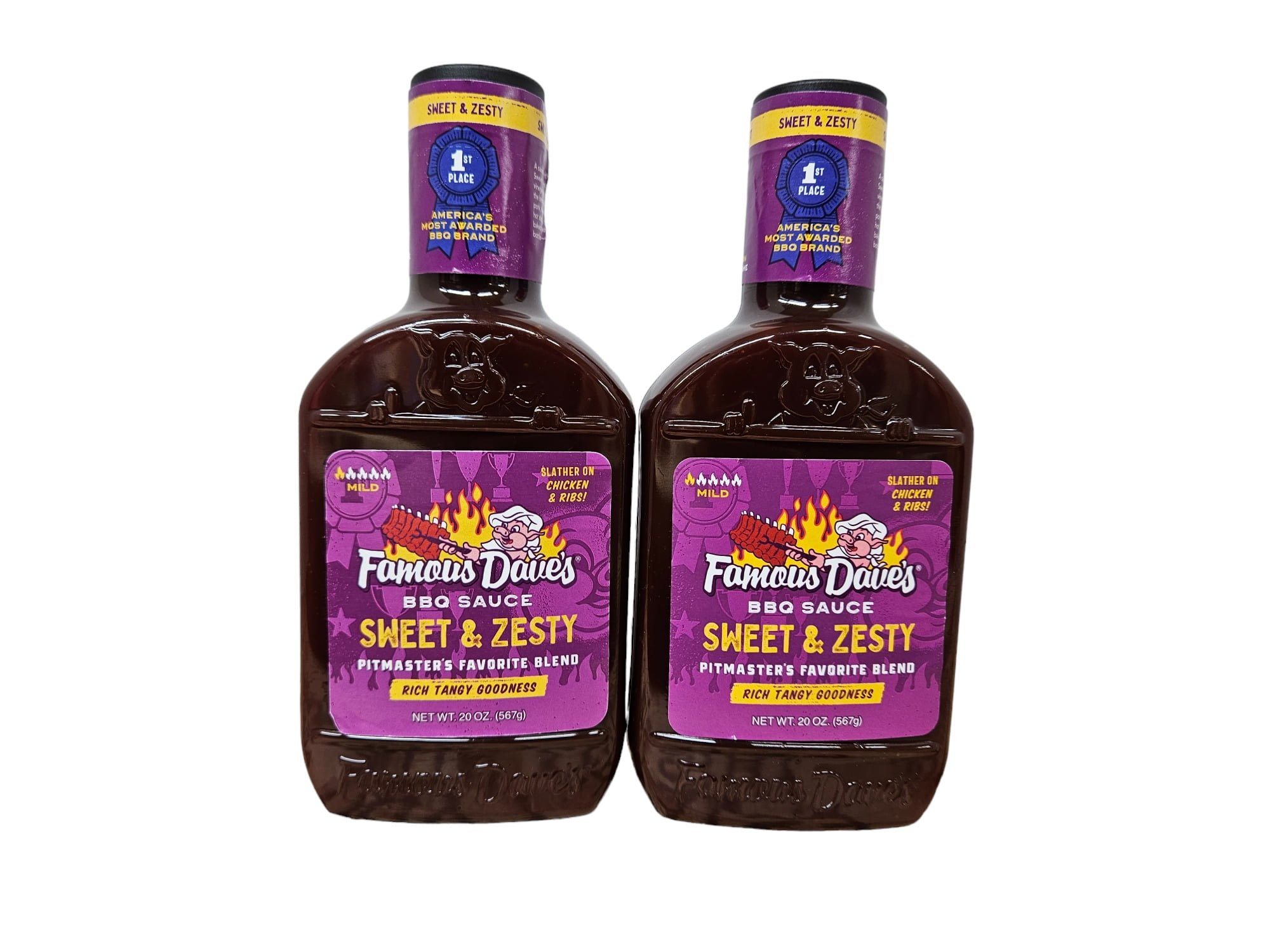 Famous Dave's Sweet & Zesty BBQ Sauce (2 Pack)