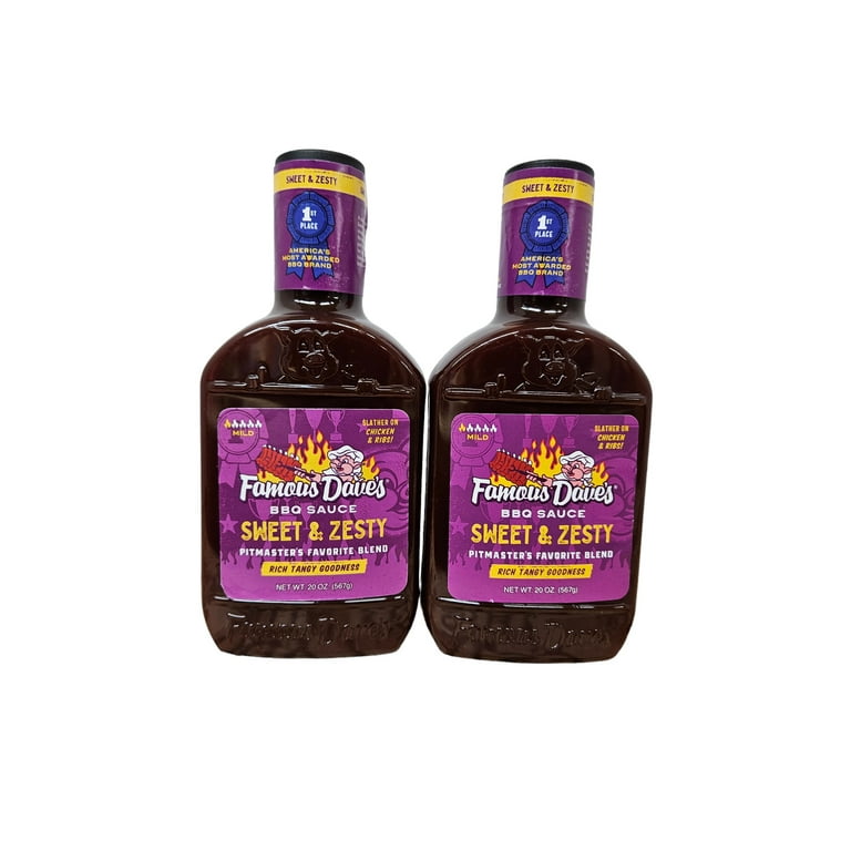 Famous Dave s Sweet Zesty BBQ Sauce 2 Pack Walmart