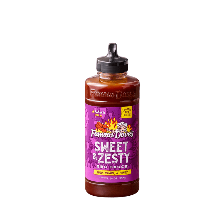 Famous Dave's, Sweet & Zesty BBQ Sauce, 20 oz, Family Friendly
