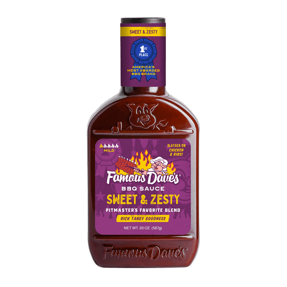 Famous Dave's Sweet & Zesty BBQ Sauce, 20 oz