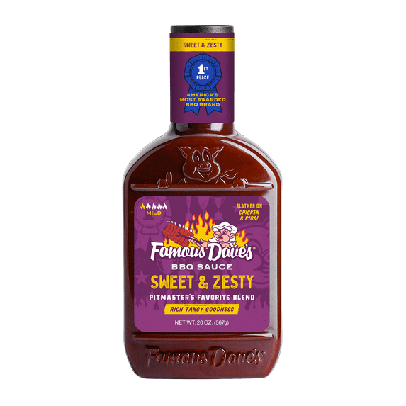 Famous Dave's Sweet & Zesty BBQ Sauce, 20 oz