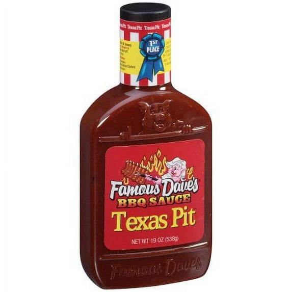 Famous Dave's Texas Pit Bbq Sauce 19 oz Bottle (Pack of 8)