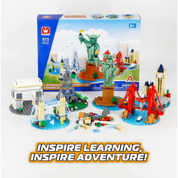 Wise Block Famous Landmark Series World Building Set - 6 Pack