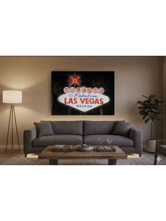 Famous Las Vegas Sign Wall Art Canvas or Fine Art Paper Print