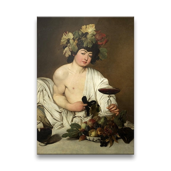 Famous Oil Paintings Reproduction.Paintings Bacchus Caravaggio.Canvas Prints Wall Art Poster.For Home Decor-50x70cm No Frame