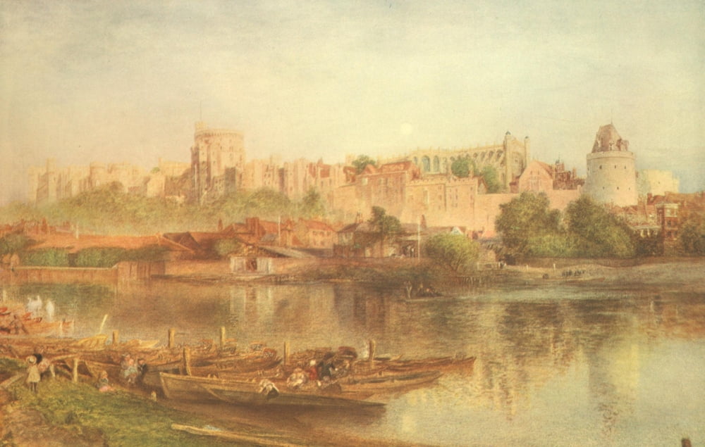 Famous Painting 1913 Windsor Castle Canvas Art - Alfred William Hunt (24 x 36)