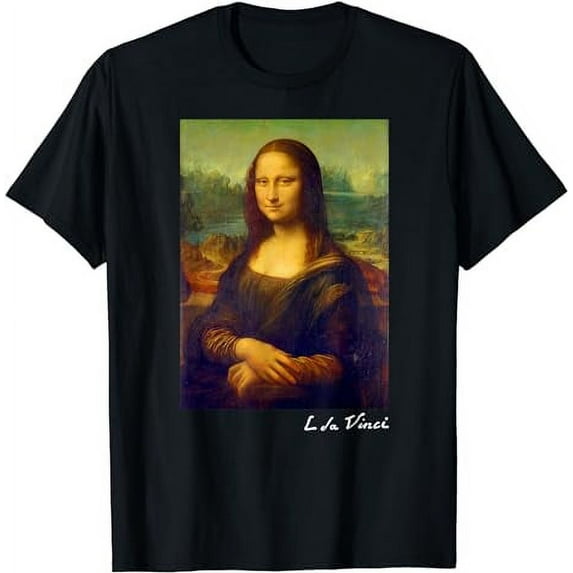 Famous Painting Mona Lisa Art of Leonardo da Vinci Artist T-Shirt