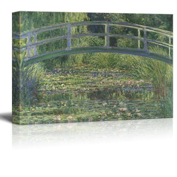 Famous Painting of The Water Lily Pond Under a Bridgeby Claude Monet Gallery 12x18 inches