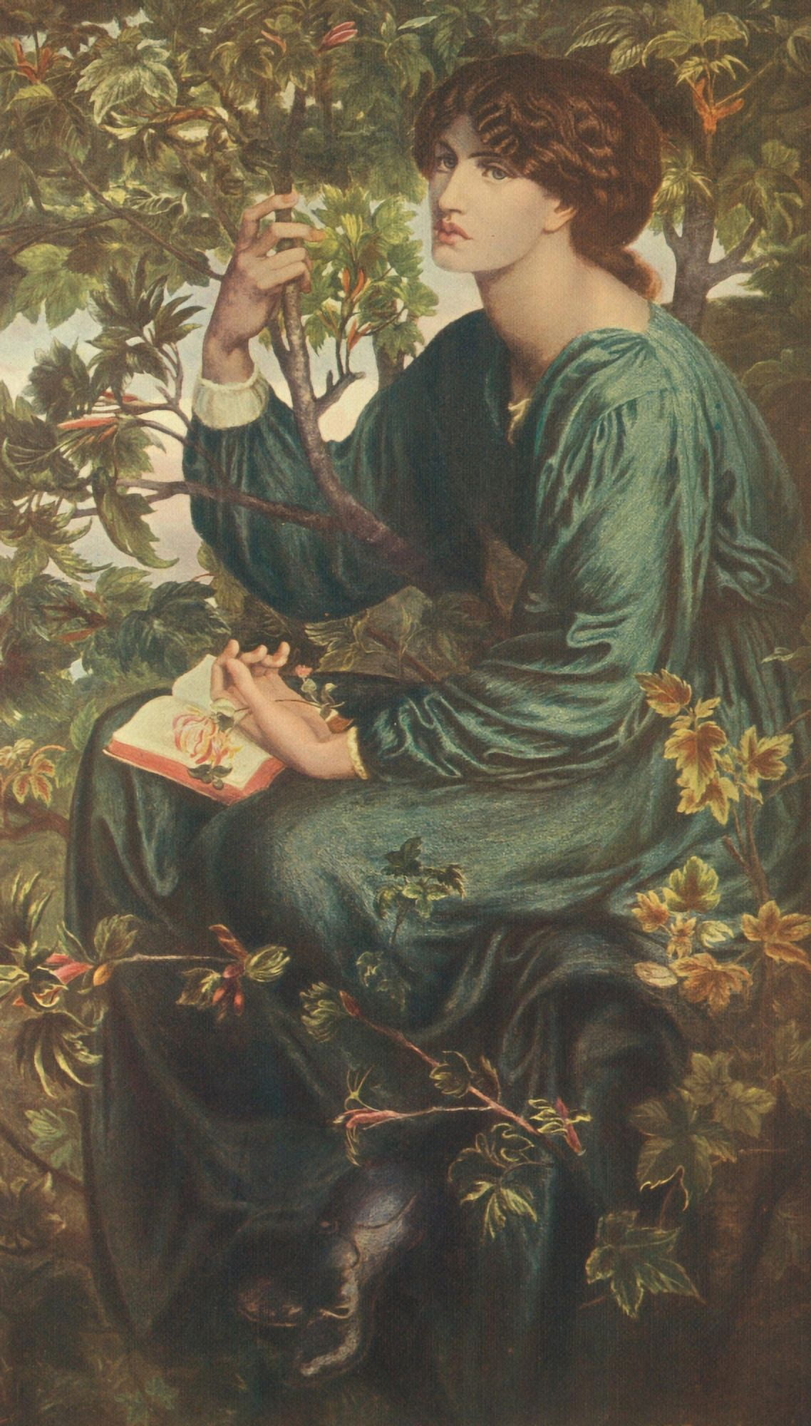 Famous Paintings 1913 Day Dreams Canvas Art - DG Rossetti (18 x 24)