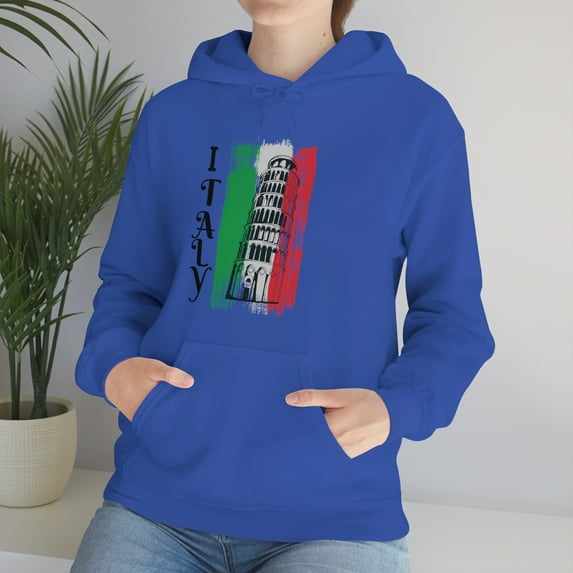 Famous Places And Buildings Leaning Tower of Pisa Italy Hooded Sweatshirt