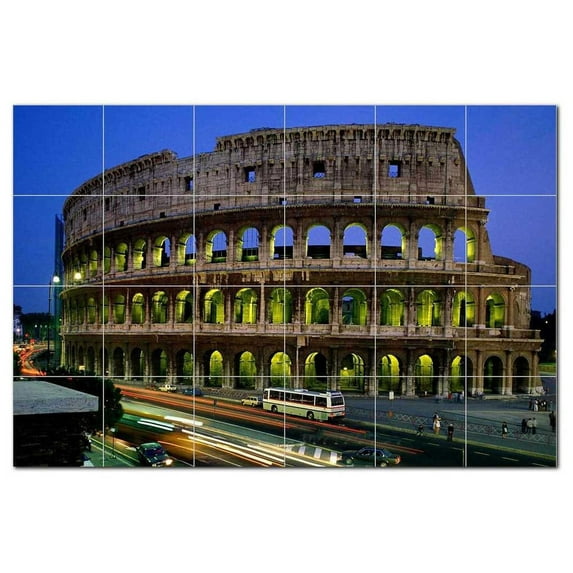 Famous Places Ceramic Tile Mural Kitchen Backsplash Bathroom Shower, 404755-S64