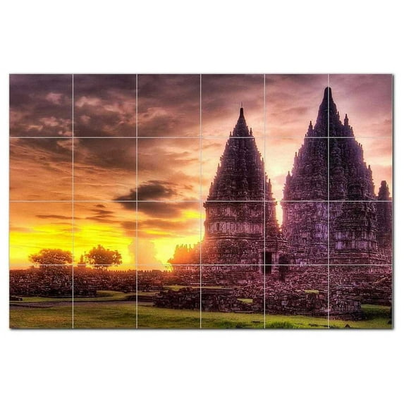 Famous Places Ceramic Tile Mural Kitchen Backsplash Bathroom Shower, 404769-S64