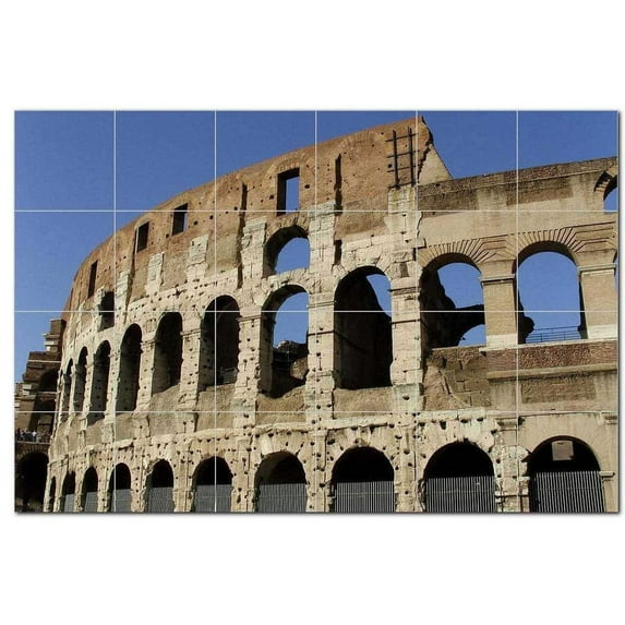 Famous Places Ceramic Tile Mural Kitchen Backsplash Bathroom Shower, 404779-XL64