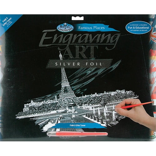 Famous Places Silver Foil Engraving Art Kit, 8" x 10"