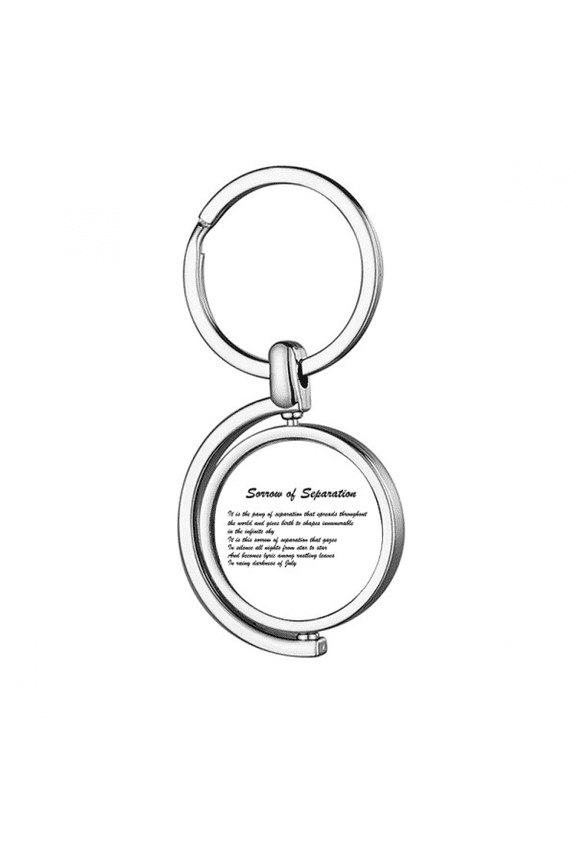 Famous Poetry Sorrow Of Separation Rotating Keychain Metal Keyring Holder