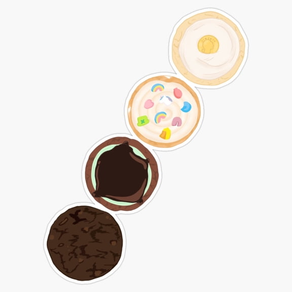 Famous Premium Soft Baked Chocolate Chip Crumbl Cookies Week Special Box Logo Decal For Laptop Sticker