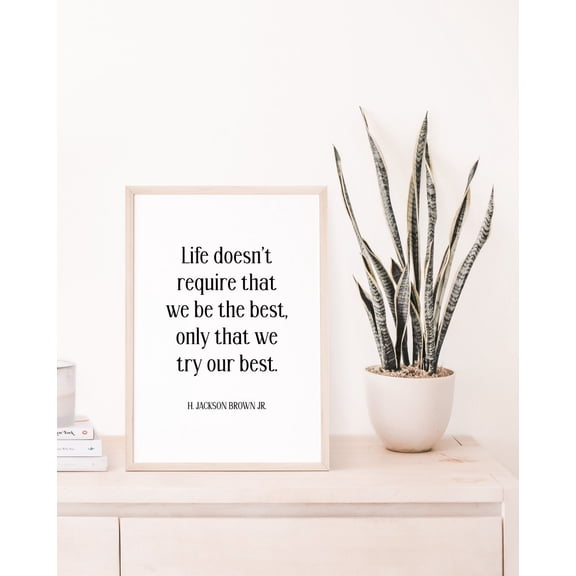 Famous Quote Poster, H Jackson Brown Quote, Typography Poster, Quote Wall Art, Motivational Wall Decor, Bedroom Wall Decor, Unframed Poster Size 24x36