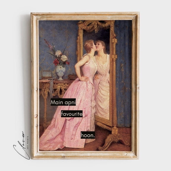 Famous Quotes On Vintage Prints, Mein Apni Favourite Hoon Print, Retro Artwork, Feminism Print, Popular Bollywood Quotes, Kkkg Print Home Decor #295, Unframed Poster Size 8x12