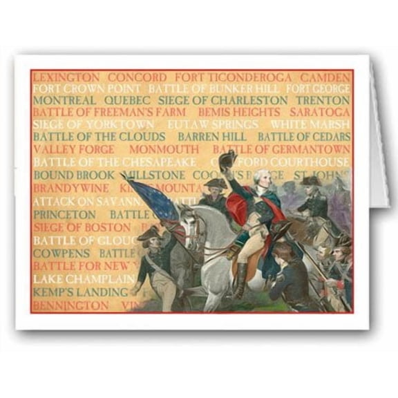 Famous Revolutionary War Battles Note Card- 10 Boxed Cards & Envelopes