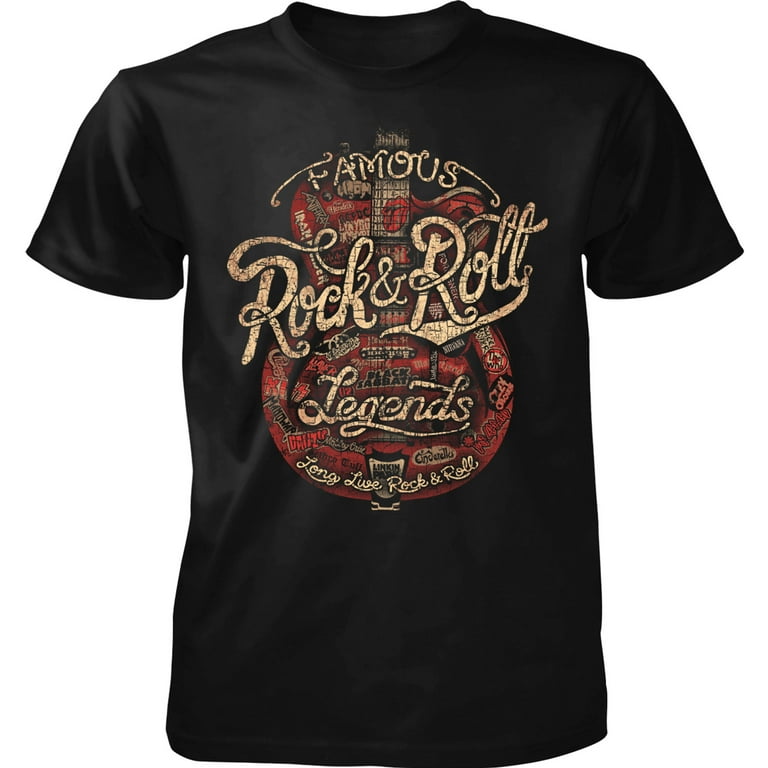 Famous Rock Roll Legends Guitar T-Shirt Walmart.com
