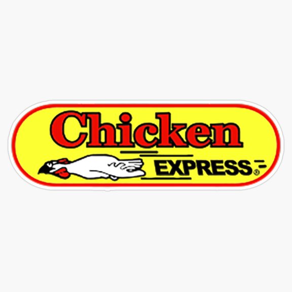 Famous Southern Style Chicken Express Fast Food Tenders Delivery Box Script Logo Decal For Truck Sticker