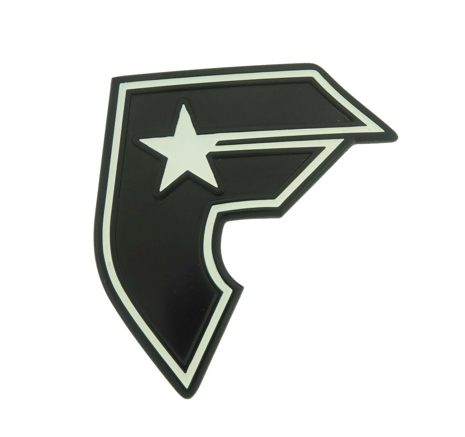 Famous Star and Straps Belt Buckle Initial F Black Blinged