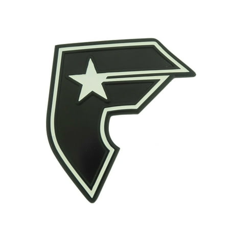 Famous Star and Straps Belt Buckle Initial F Black Plain Diecut Finished
