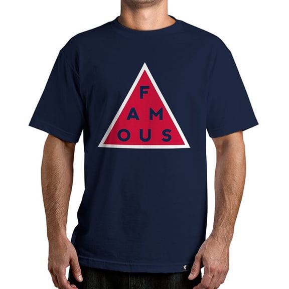 Famous Stars & Straps Men's Black Mass T-Shirt Navy Red