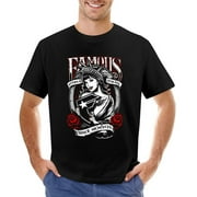 Famous Stars Vintage T-shirt Mens Cotton Classic Crewneck Short Sleeve Tees Unisex Black M