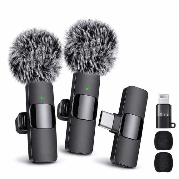 Microphone Shops Famous Tech Shop Wireless Lavalier Microphone 2-pack, Noise Reduction ...