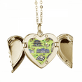 thumbnail image 1 of Famous Tourist Attractions in South Korea Folded Wings Peach Heart Pendant Necklace, 1 of 4