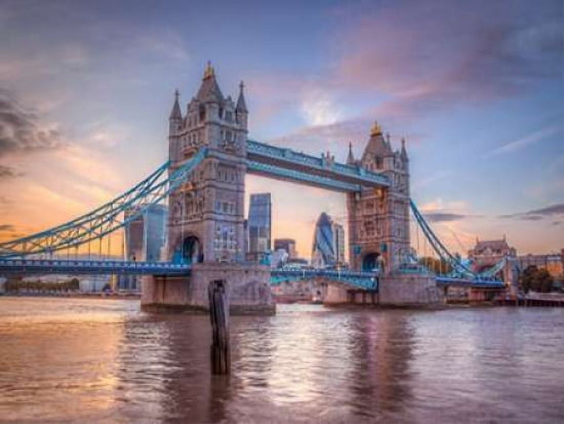 Famous Tower Bridge over River Thames London UK Canvas Art - Assaf Frank (18 x 24)