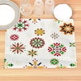 thumbnail image 1 of Famous ic Flowers Pattern Placemat Cotton Linen Fabric Table Mats Family Dinner Tableware Kitchen Table Mat, 1 of 7