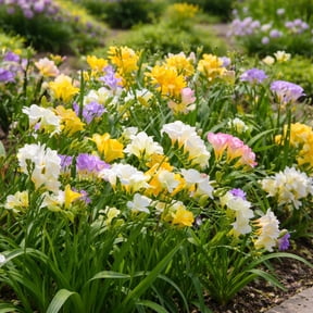 Famously Fragrant Colorful Mixed Freesia Flowers - 30 Bulbs - Red, Yellow, Pink, White Flowers Attracts Butterflies, Bees & Hummingbirds-Spring Garden Perennial
