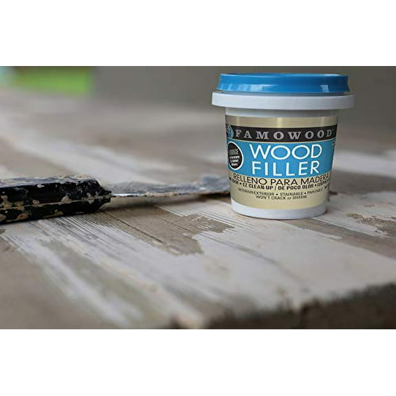 Famowood 40002144 Latex Wood Filler, White, Net Wt 13.0 lbs.