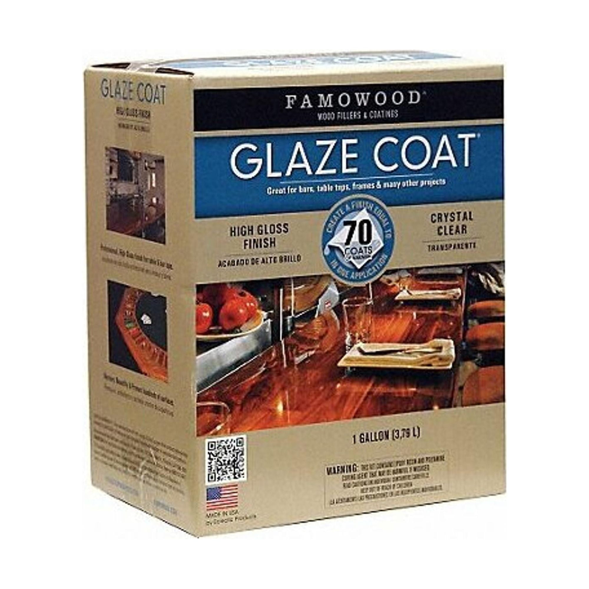 Famowood Glaze Coat Clear Epoxy Kit, Gallon