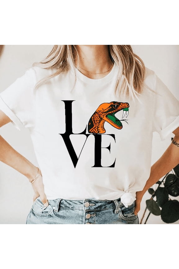 Famu Rattler For Life University Fan Pride Crewneck Style Unisex T-shirt, for men & women, up to size 5XL