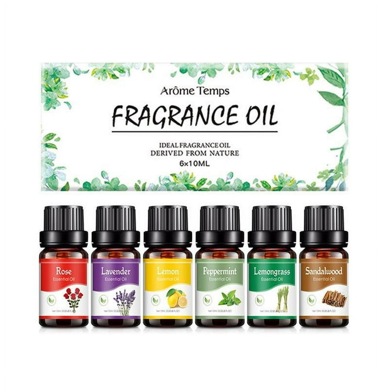 6pcs Aromatherapy Essential Oils for Diffuser Massage Fragrance